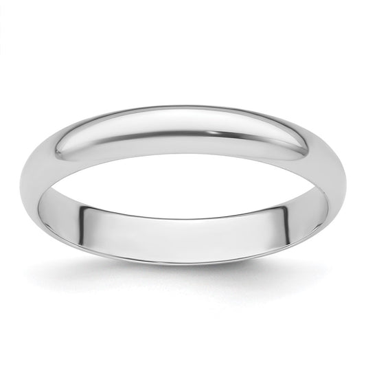 Platinum 3mm Half Round Featherweight Wedding Band 