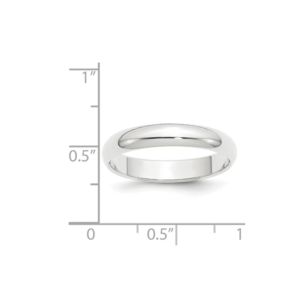 Platinum 4mm Half Round Featherweight Wedding Band