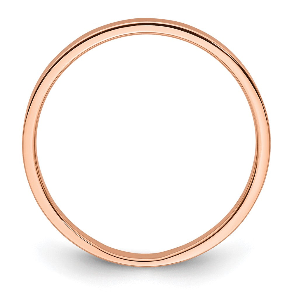 14k Rose Gold 2mm Lightweight Flat Wedding Band