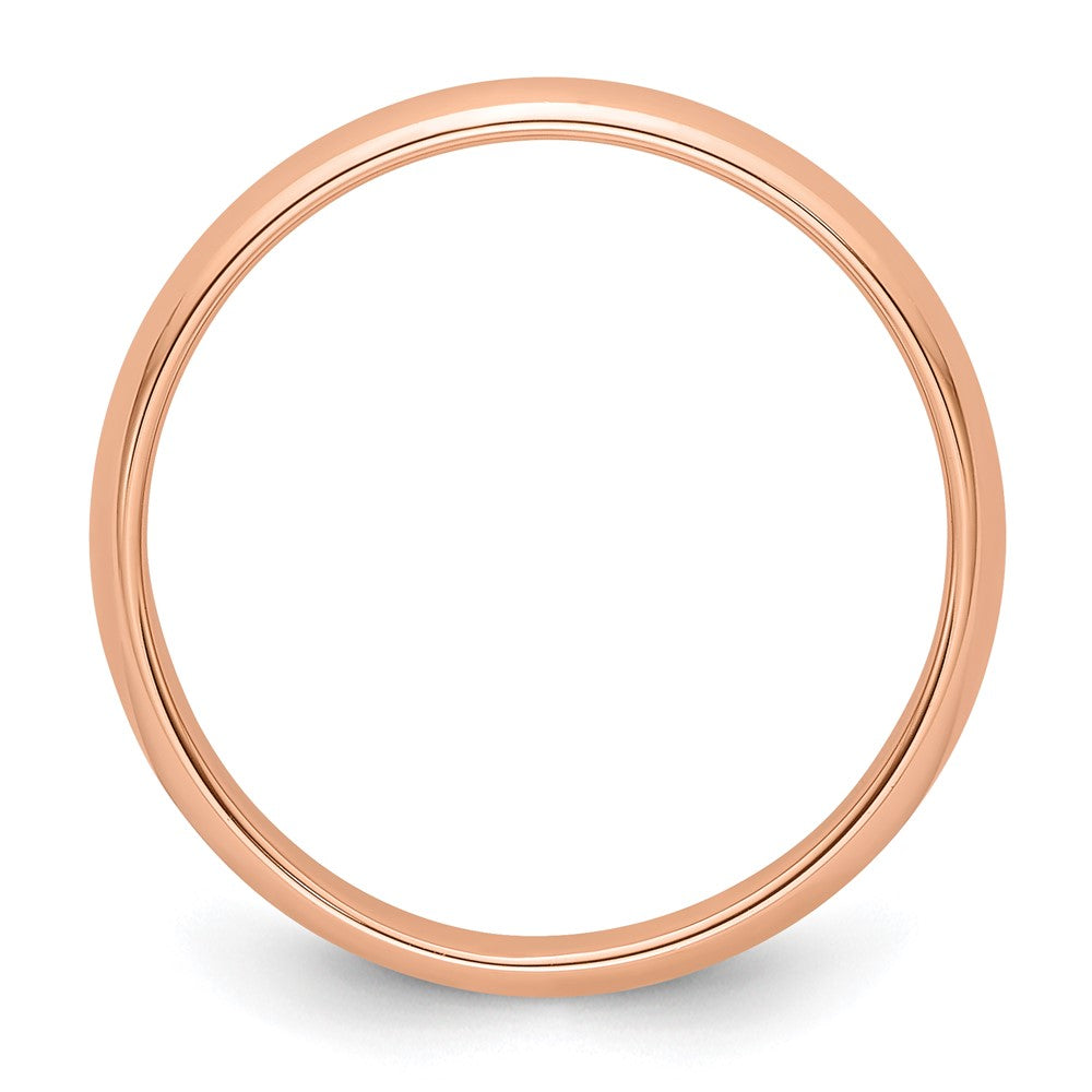 14k Rose Gold 4mm Half Round Wedding Band