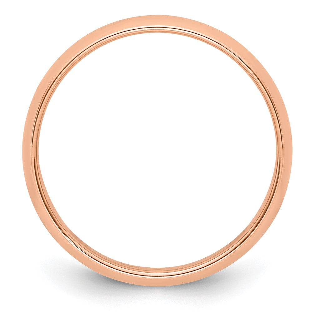 14k Rose Gold 5mm Half Round Wedding Band