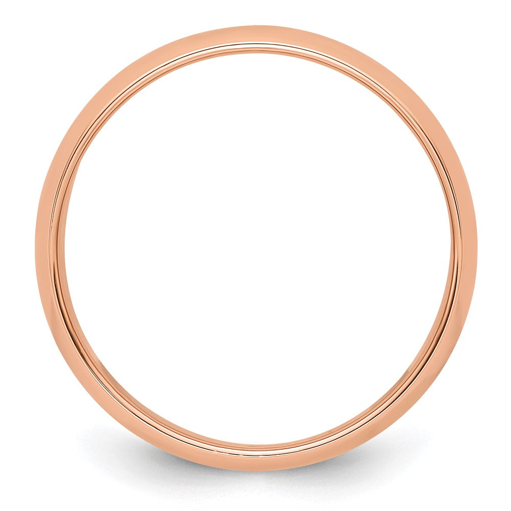 14k Rose Gold 6mm Half Round Wedding Band