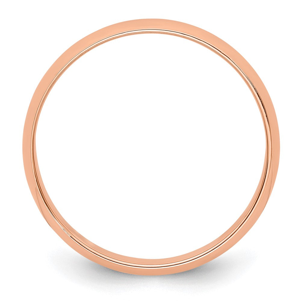 14k Rose Gold 4mm Lightweight Half Round Wedding Band