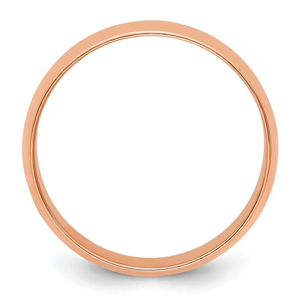 14k Rose Gold 7mm LTW Half Round Band