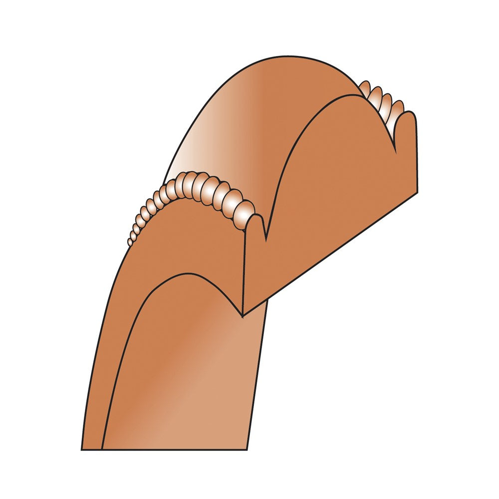 14k Rose Gold 4mm Lightweight Milgrain Half Round Wedding Band