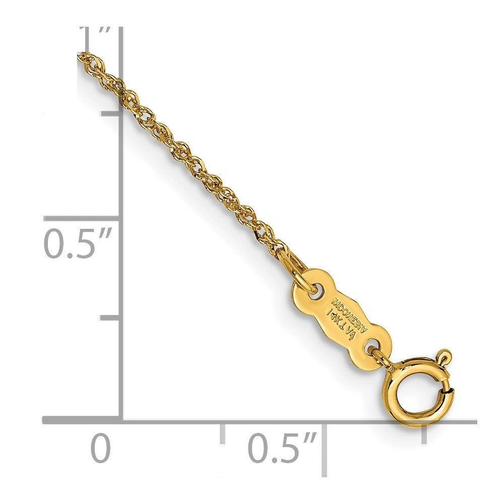 14K 1.1mm Ropa with Spring Ring Clasp Chain