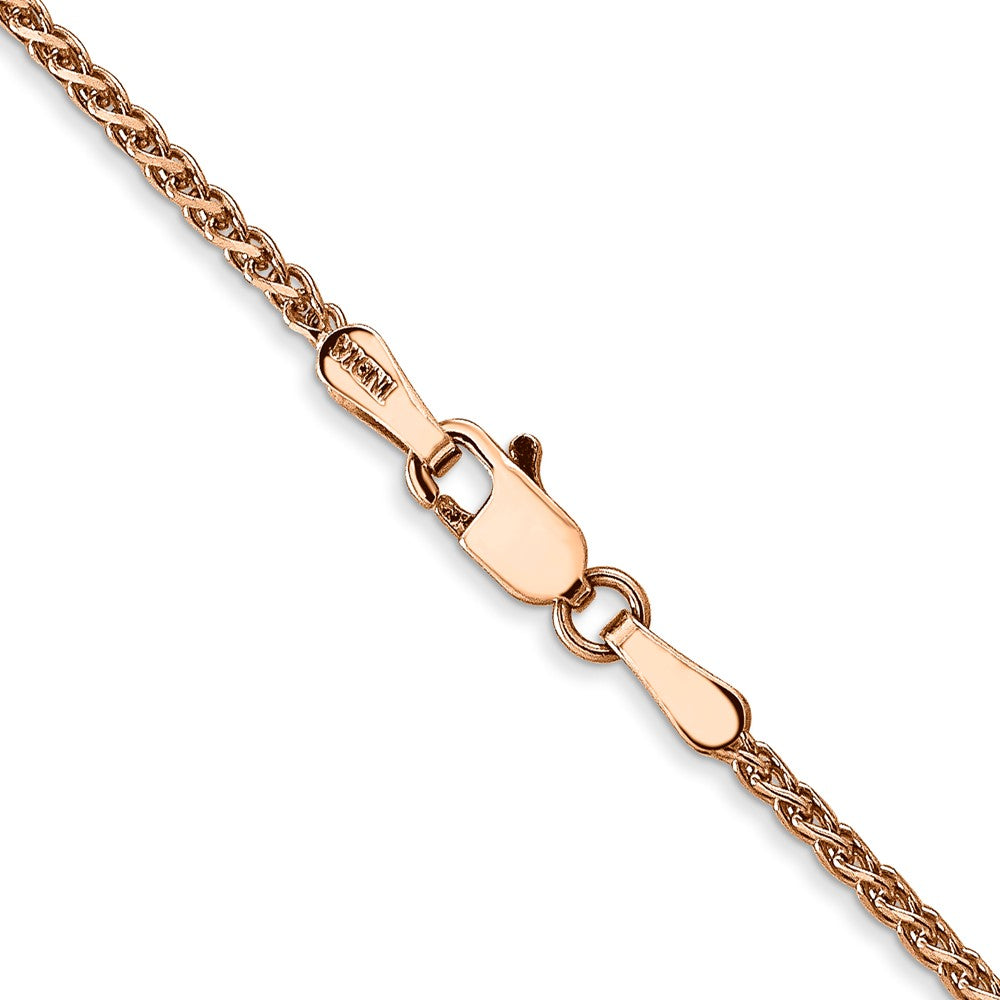 14K Rose Gold 1.7mm Diamond-cut Spiga with Lobster Clasp Chain