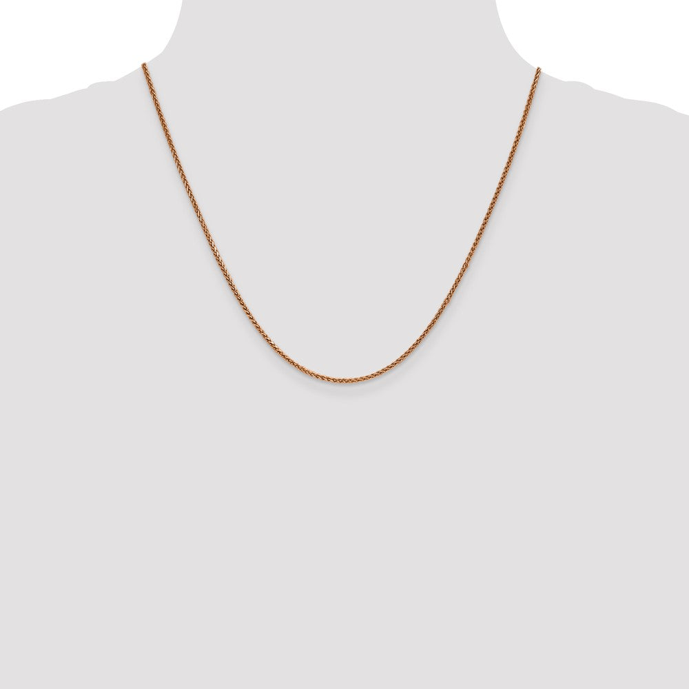 14K Rose Gold 1.7mm Diamond-cut Spiga with Lobster Clasp Chain