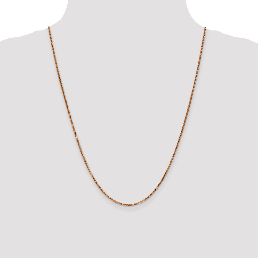 14K Rose Gold 1.7mm Diamond-cut Spiga with Lobster Clasp Chain