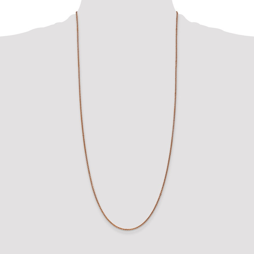 14K Rose Gold 1.7mm Diamond-cut Spiga with Lobster Clasp Chain