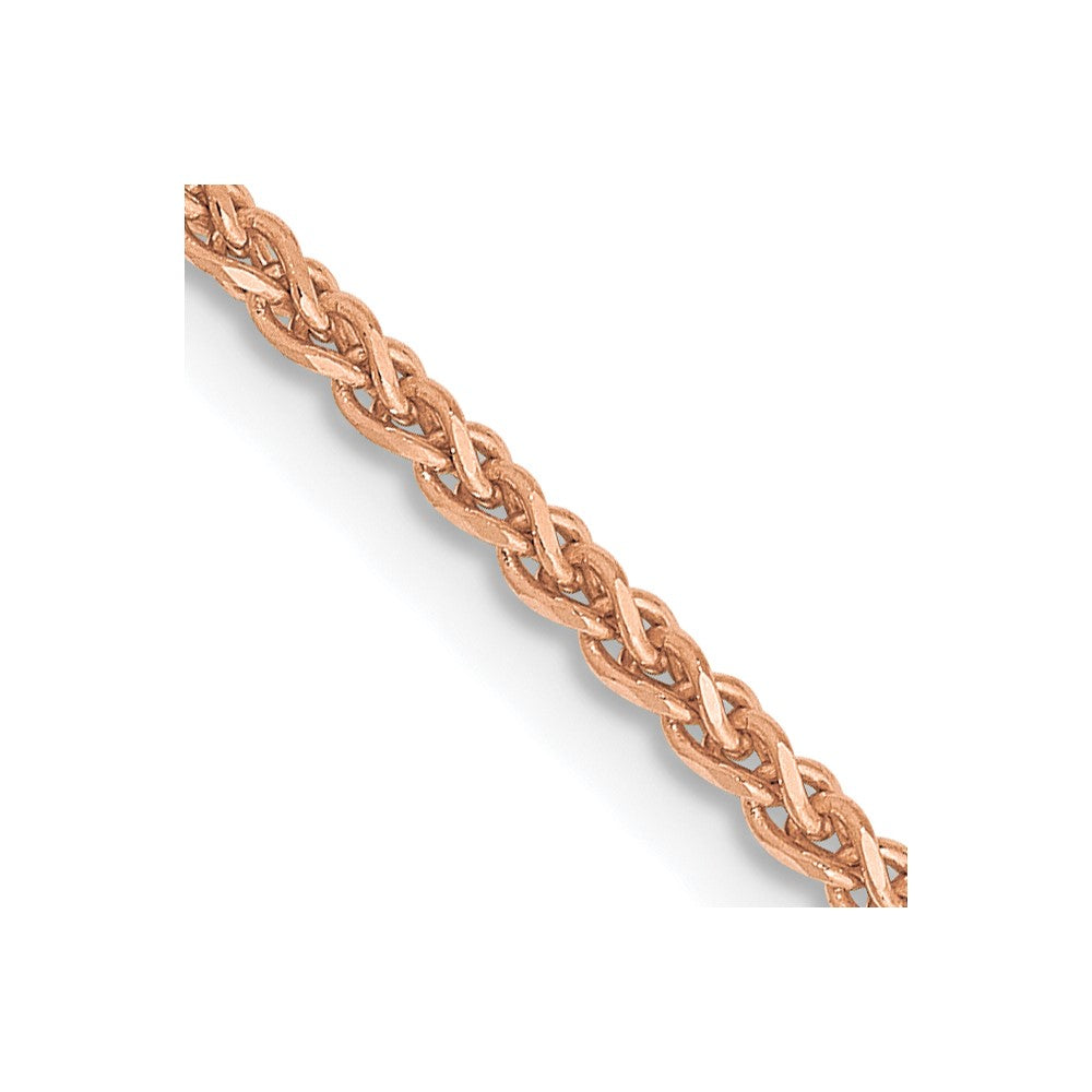 14K Rose Gold 1.7mm Diamond-cut Spiga with Lobster Clasp Chain