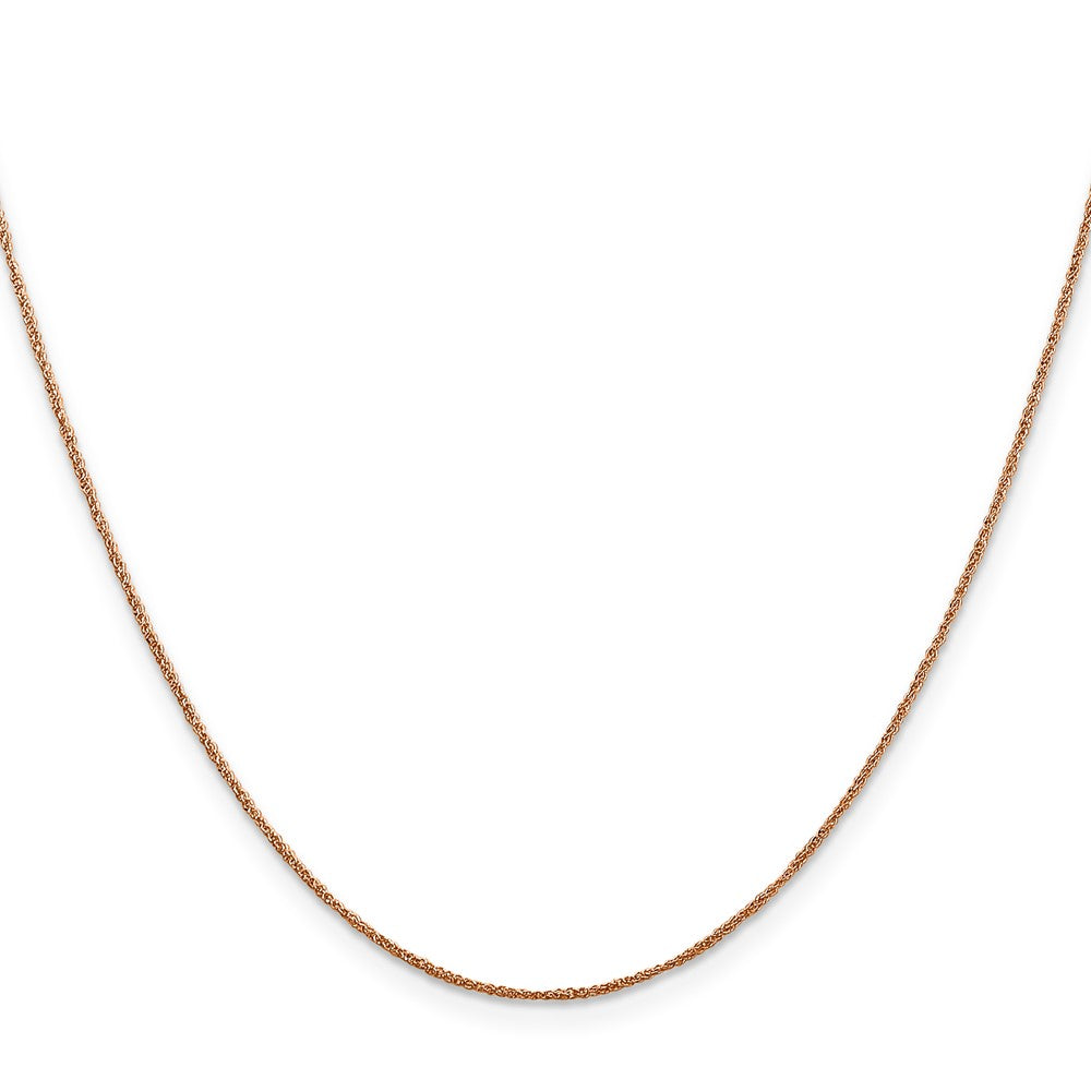 14K Rose Gold .7mm Ropa with Spring Ring Clasp Chain
