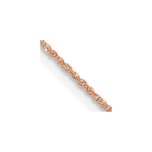 14K Rose Gold .7mm Ropa with Spring Ring Clasp Chain