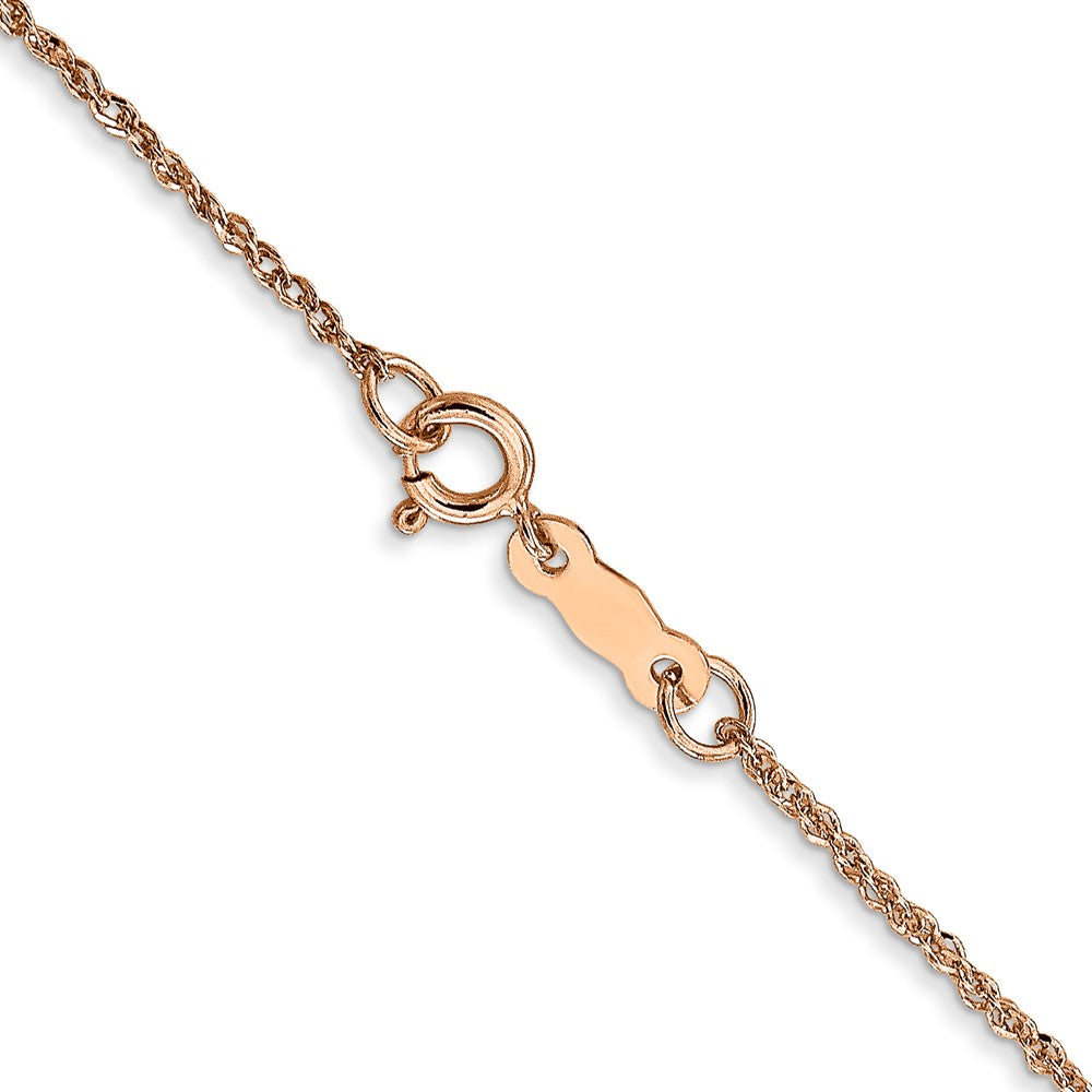 14K Rose Gold 1.10mm Ropa with Spring Ring Clasp Chain
