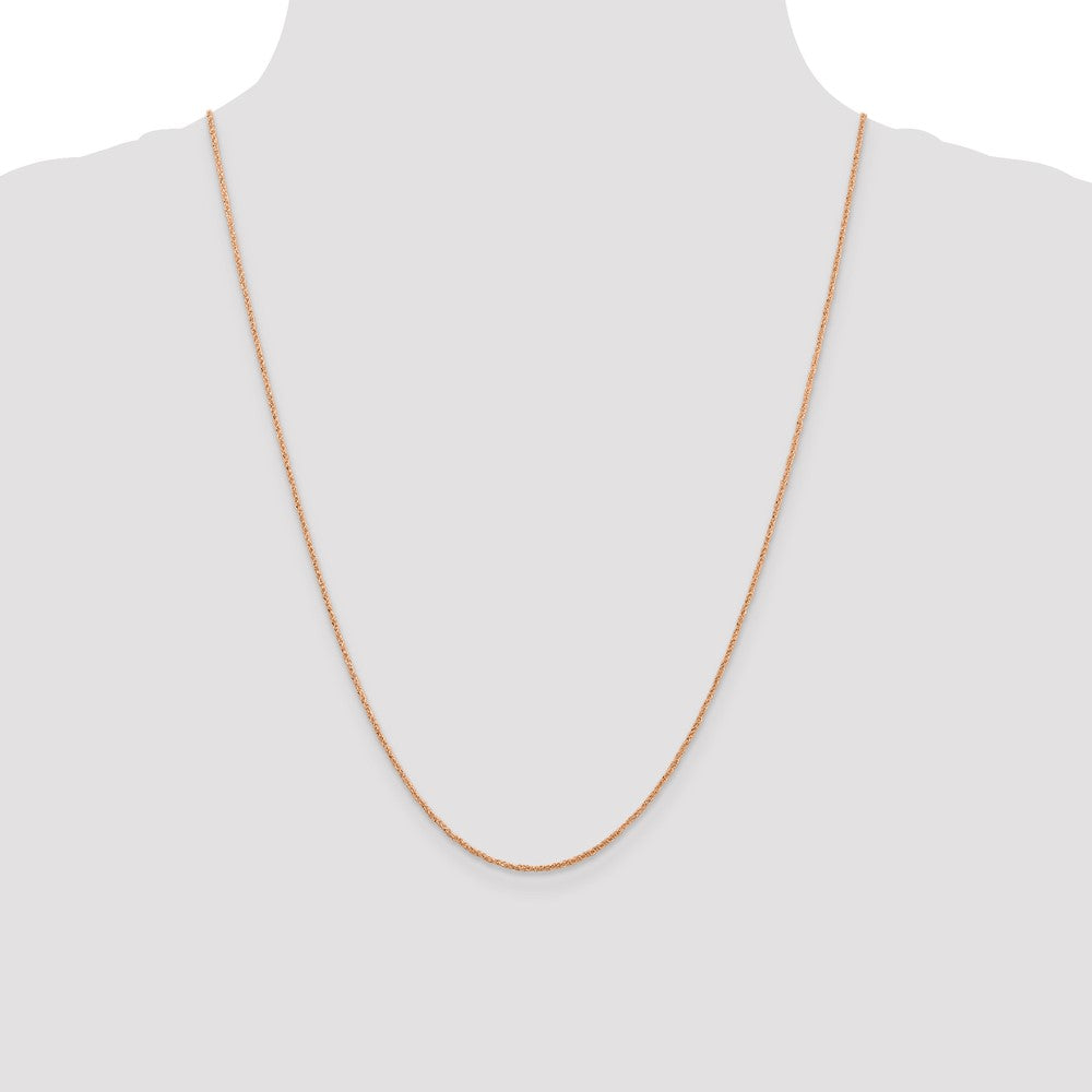 14K Rose Gold 1.10mm Ropa with Spring Ring Clasp Chain