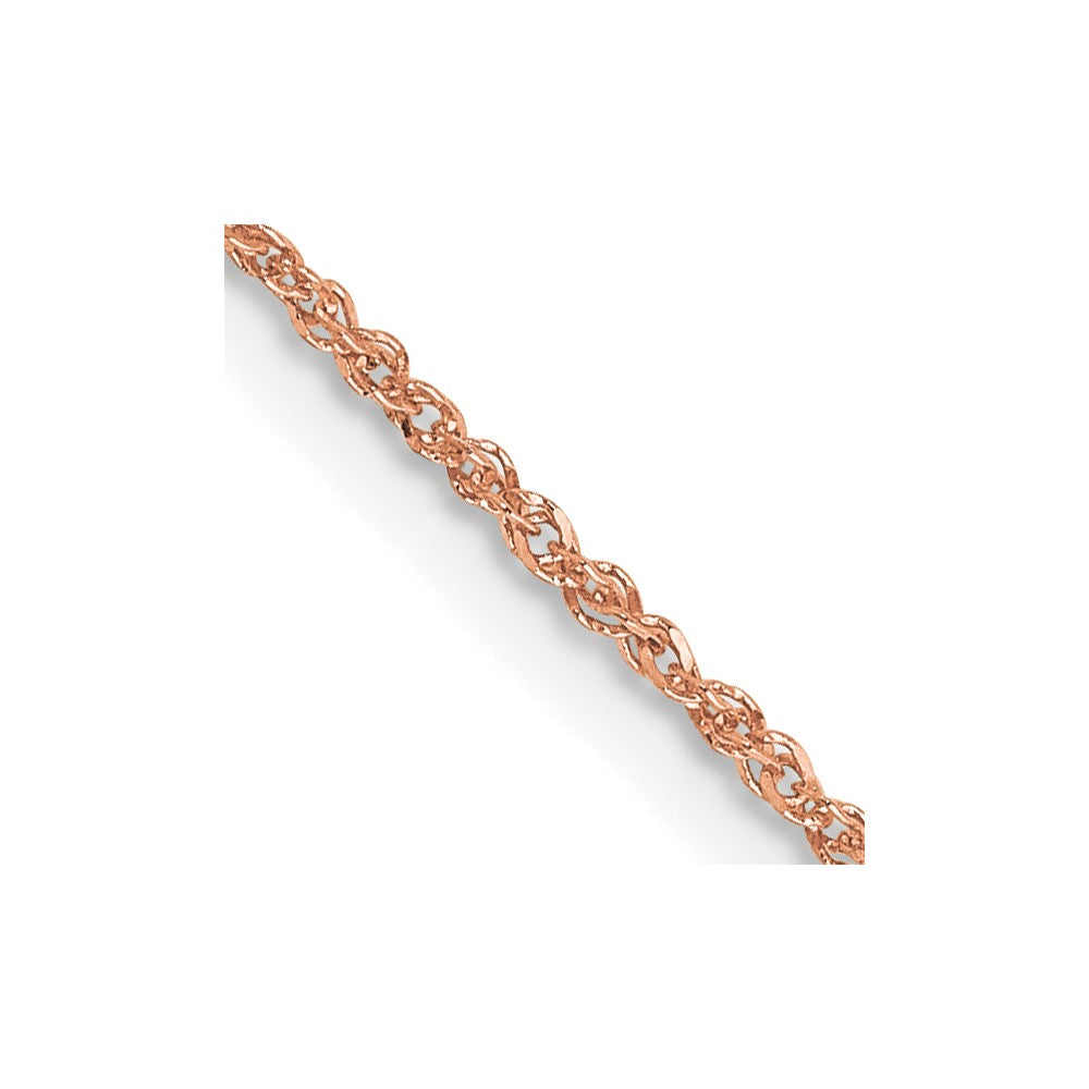 14K Rose Gold 1.10mm Ropa with Spring Ring Clasp Chain
