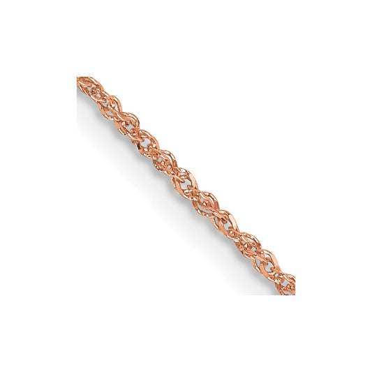 14K Rose Gold 1.10mm Ropa with Spring Ring Clasp Chain