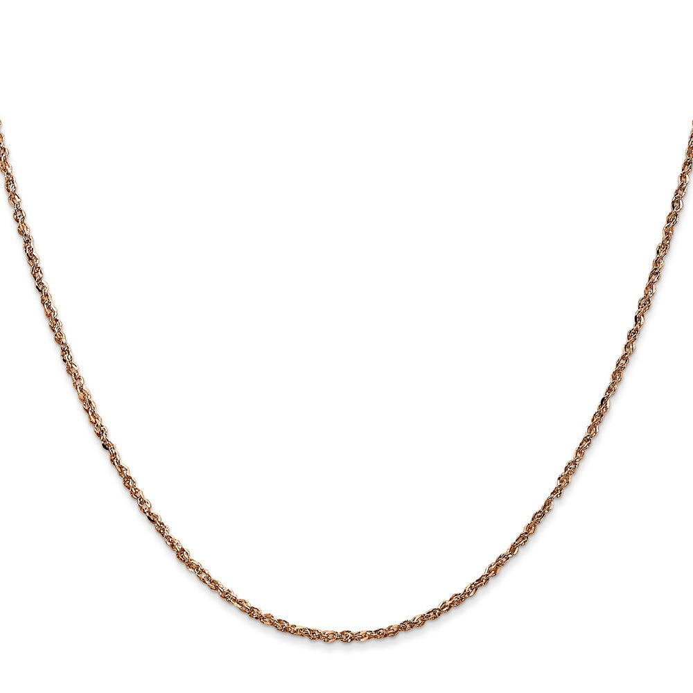 14K Rose Gold 1.7mm Ropa with Lobster Clasp Chain