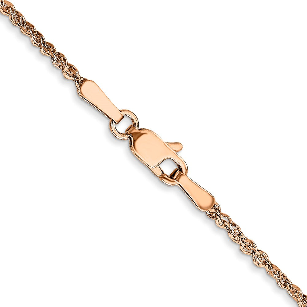 14K Rose Gold 1.7mm Ropa with Lobster Clasp Chain
