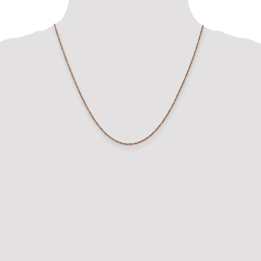 14K Rose Gold 1.7mm Ropa with Lobster Clasp Chain