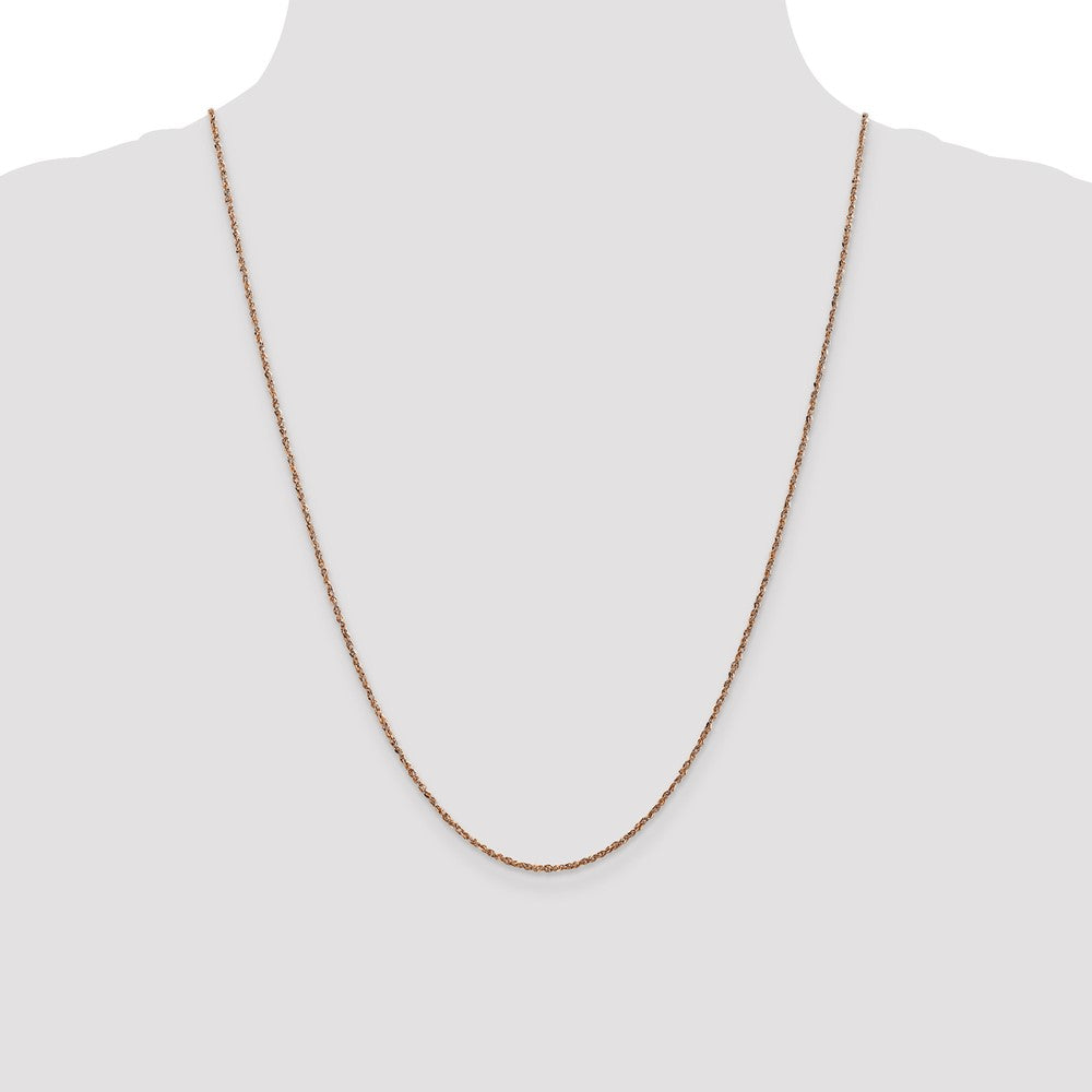 14K Rose Gold 1.7mm Ropa with Lobster Clasp Chain