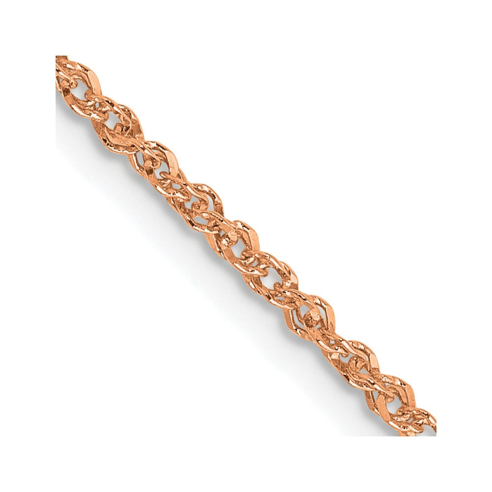 14K Rose Gold 1.7mm Ropa with Lobster Clasp Chain