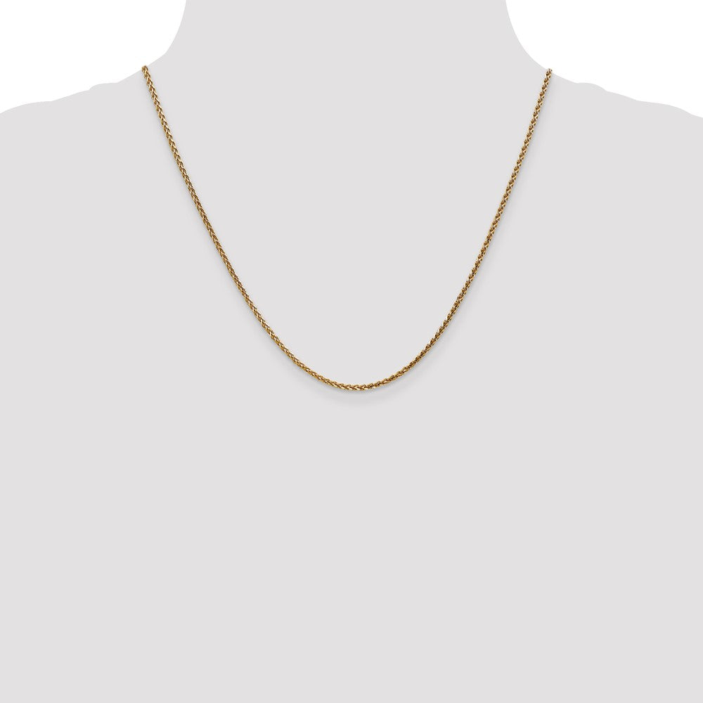 14K Rose Gold 2.1mm Diamond-cut Spiga with Lobster Clasp Chain