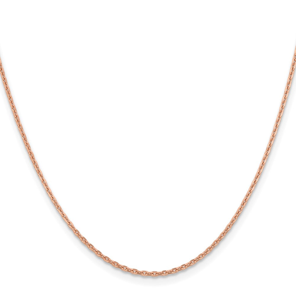 14K Rose Gold 1.8mm Diamond-cut Cable with Lobster Clasp Chain