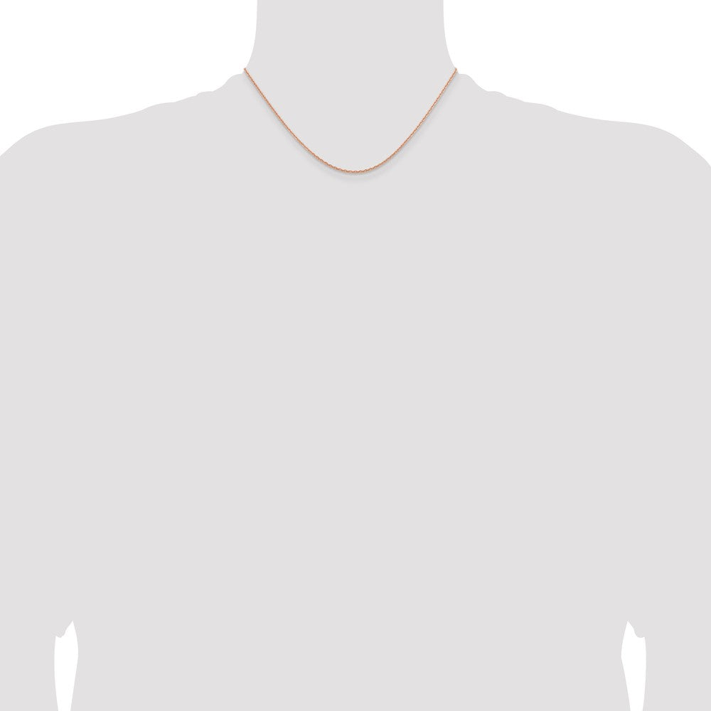 14K Rose Gold 1.8mm Diamond-cut Cable with Lobster Clasp Chain