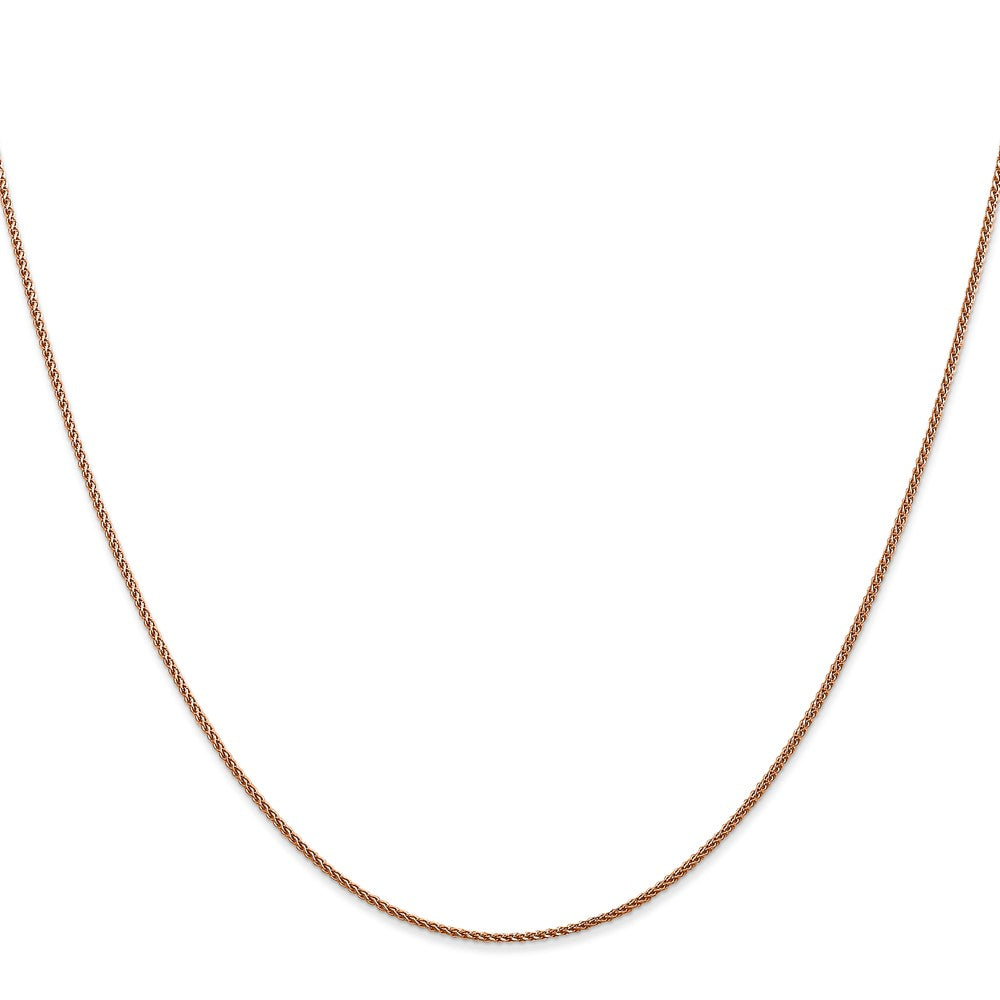 14K Rose Gold 1.05mm Diamond-cut Spiga with Lobster Clasp Chain