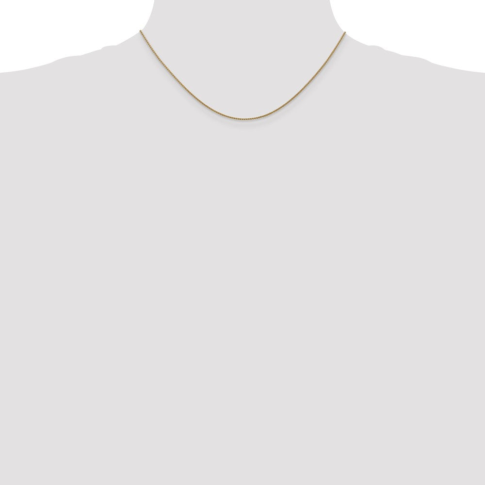 14K Rose Gold 1.05mm Diamond-cut Spiga with Lobster Clasp Chain