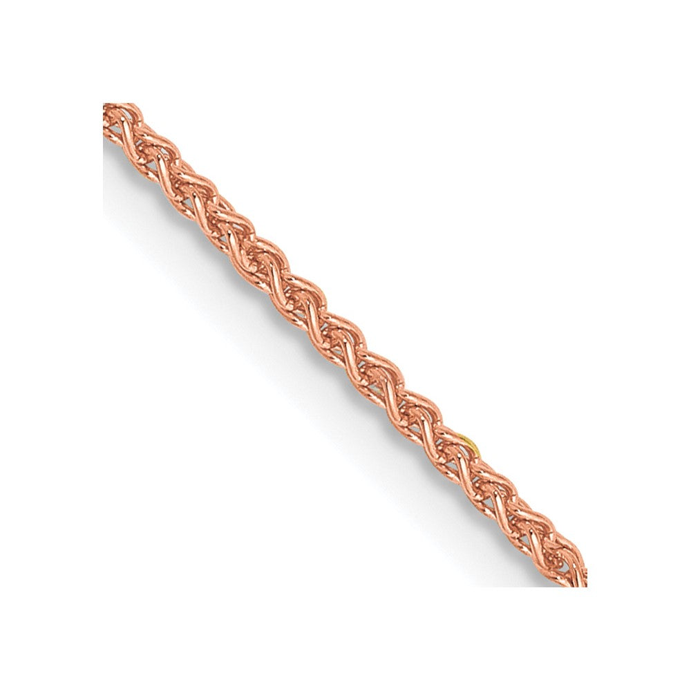 14K Rose Gold 1.25mm Solid Polished Spiga with Lobster Clasp Chain