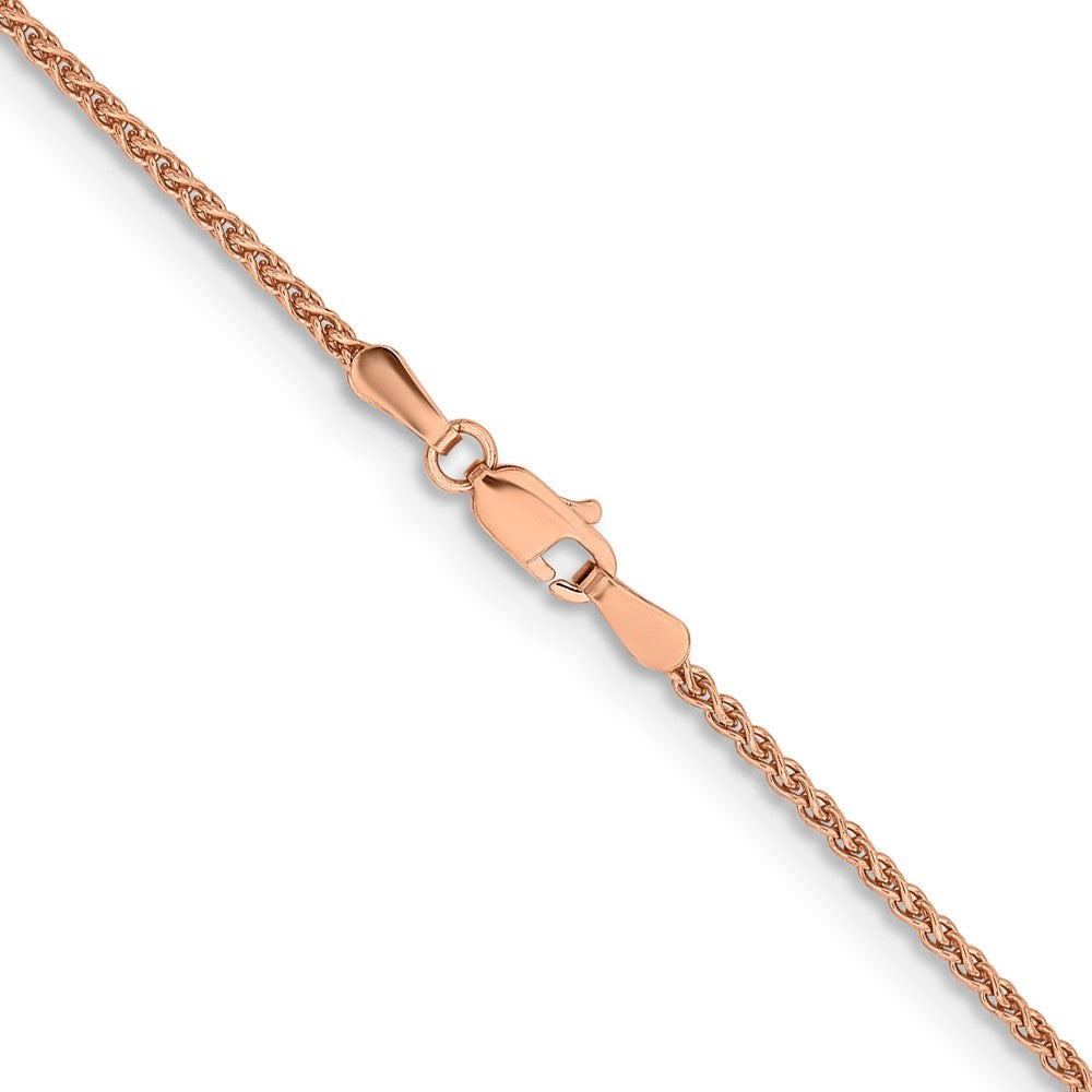 14K Rose Gold 1.7mm Solid Polished Spiga with Lobster Clasp Chain