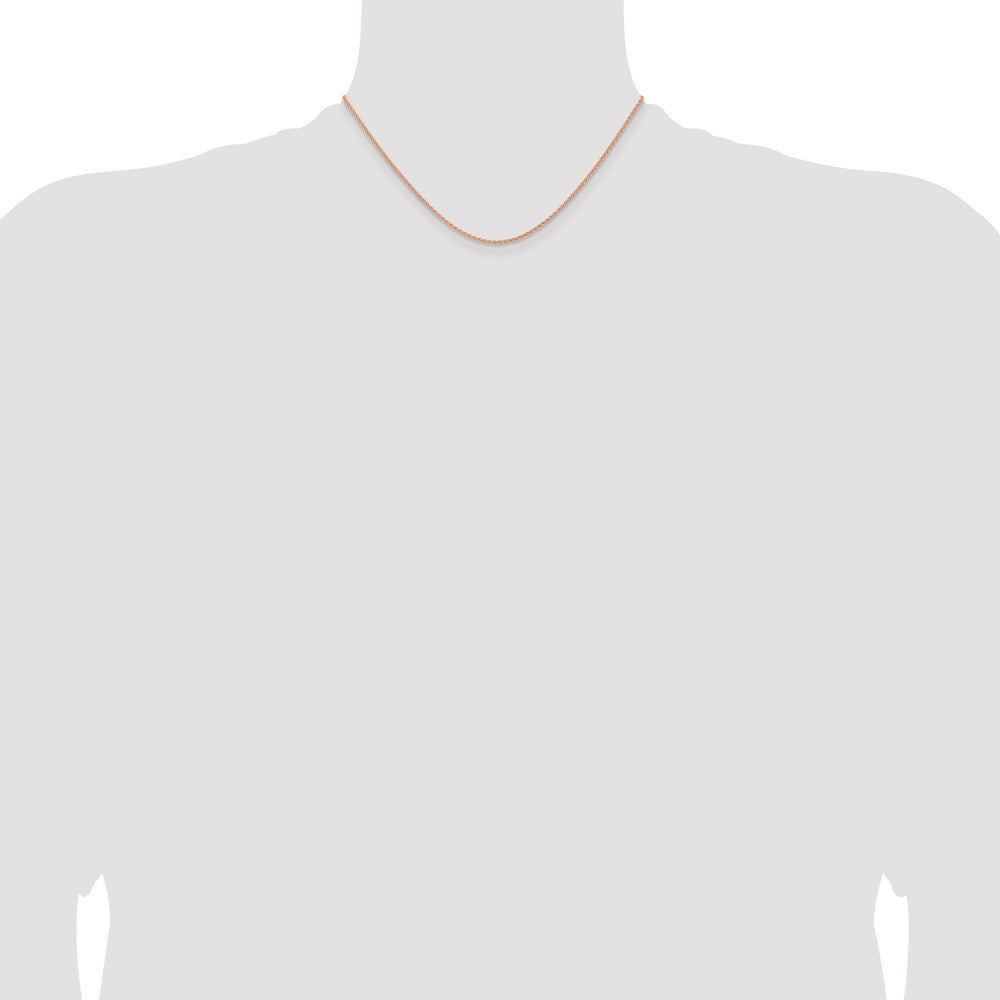 14K Rose Gold 1.7mm Solid Polished Spiga with Lobster Clasp Chain