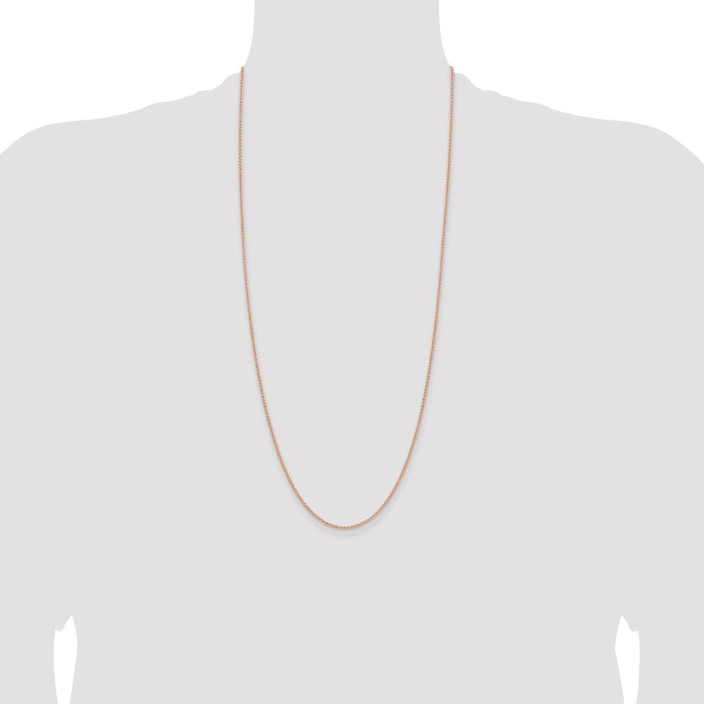 14K Rose Gold 1.7mm Solid Polished Spiga with Lobster Clasp Chain