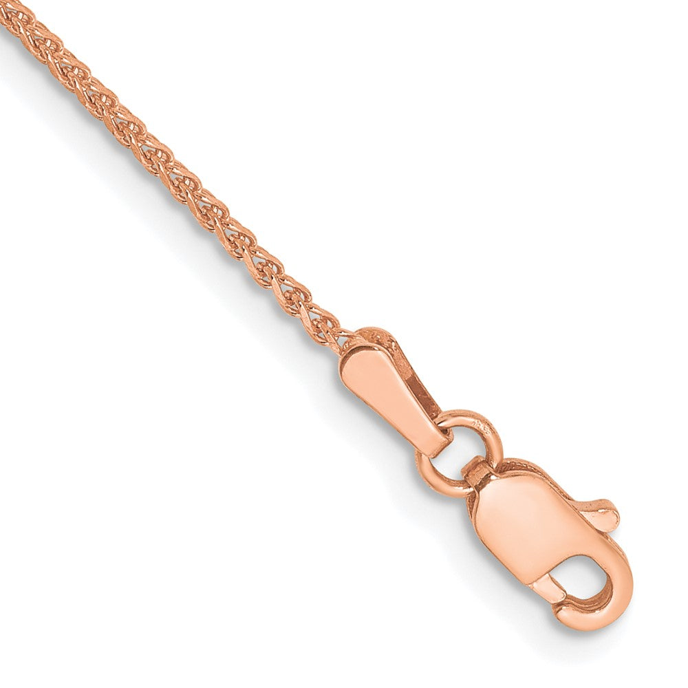 14K Rose Gold 1.25mm Diamond-cut Spiga with Lobster Clasp Bracelet