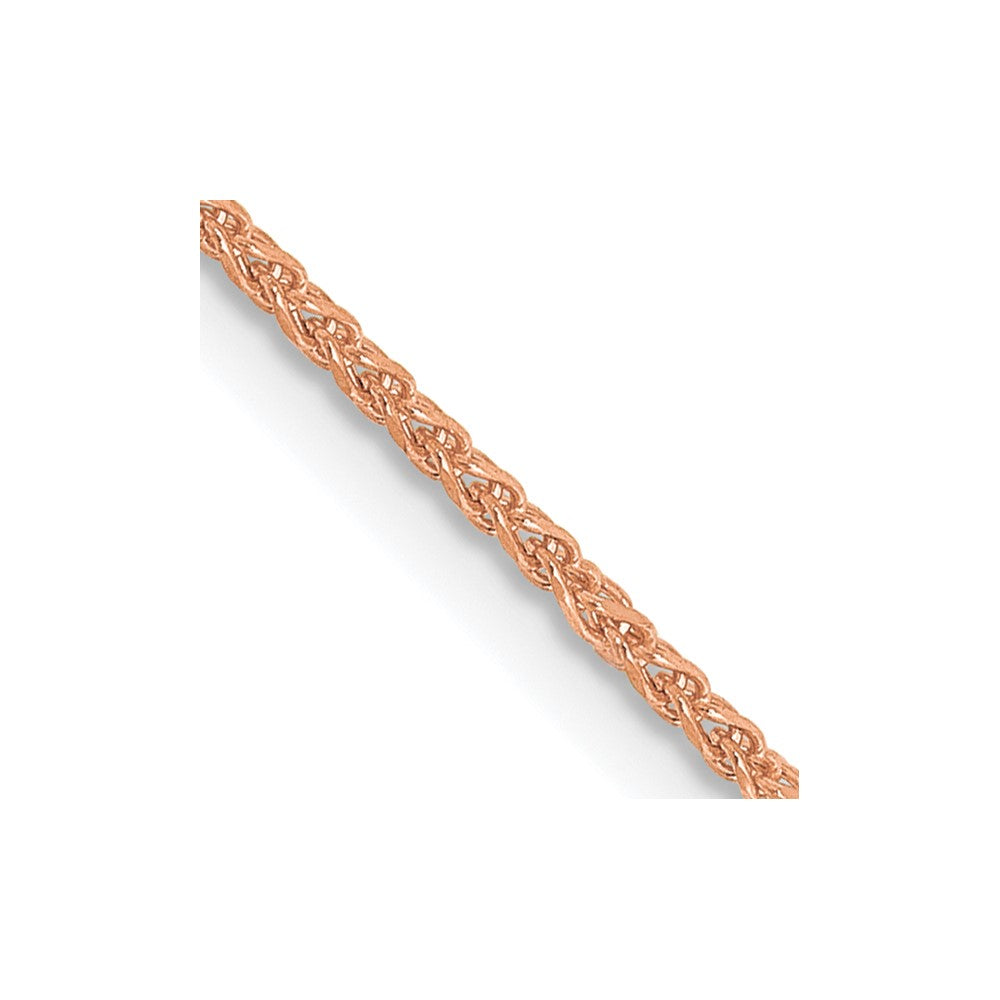 14K Rose Gold 1.25mm Diamond-cut Spiga with Lobster Clasp Chain