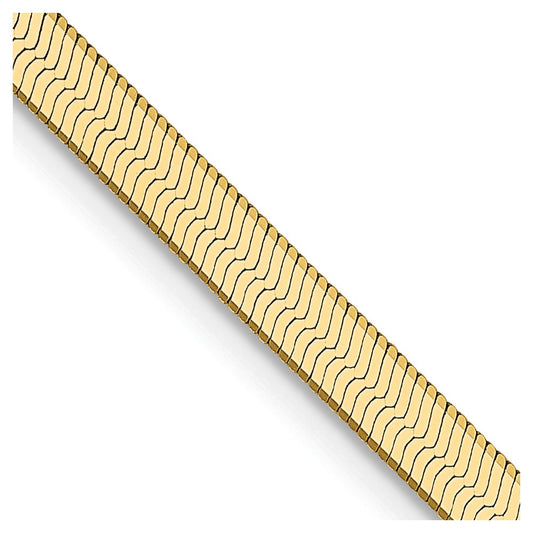 14K 3mm Silky Herringbone with Lobster Clasp Chain