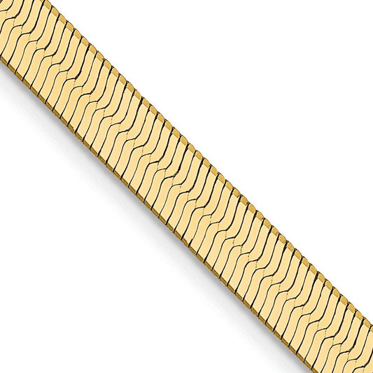 14K 4mm Silky Herringbone with Lobster Clasp Chain