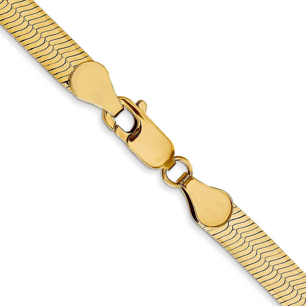 14K 5mm Silky Herringbone with Lobster Clasp Chain
