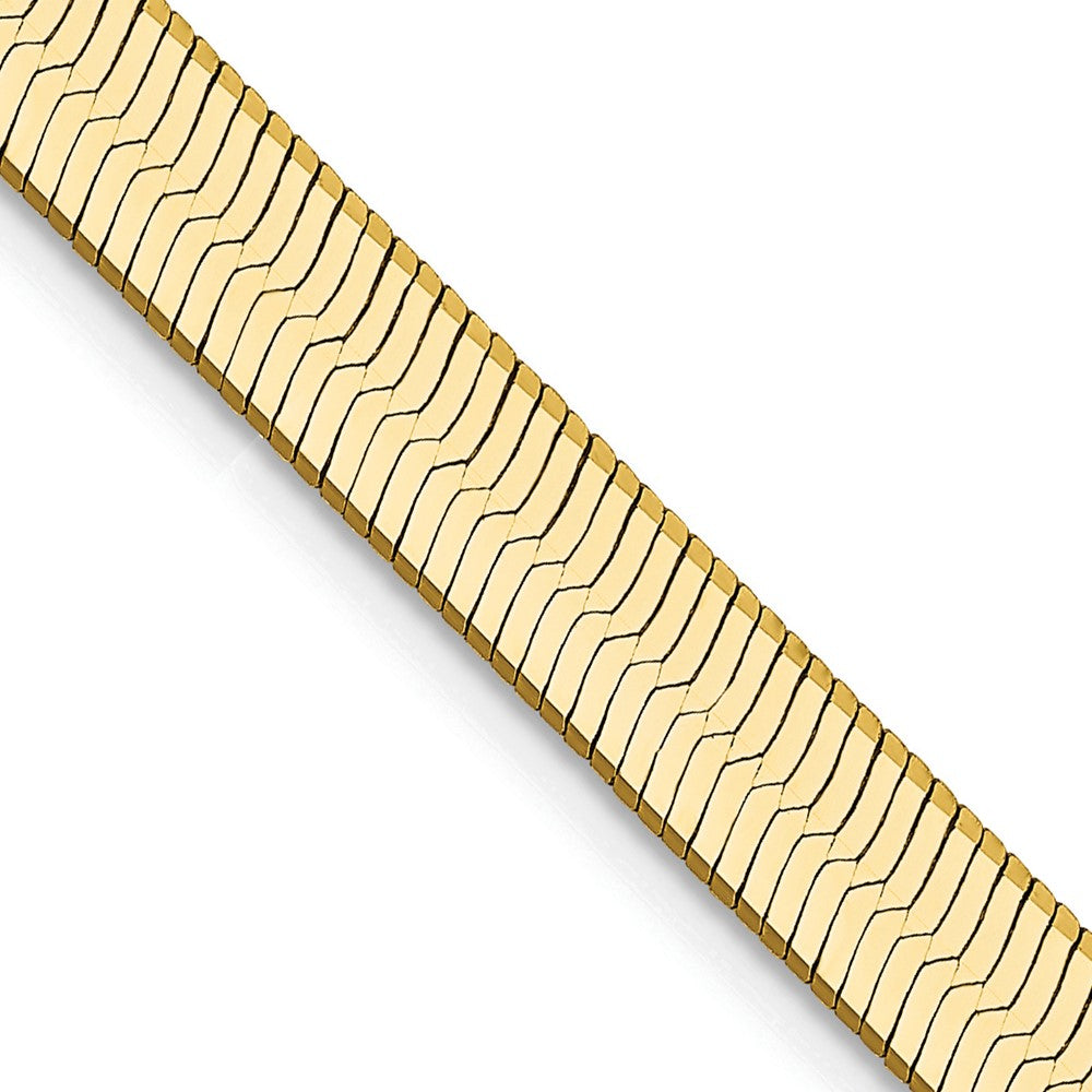 14K 5mm Silky Herringbone with Lobster Clasp Chain