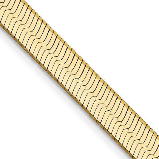14K 5mm Silky Herringbone with Lobster Clasp Chain