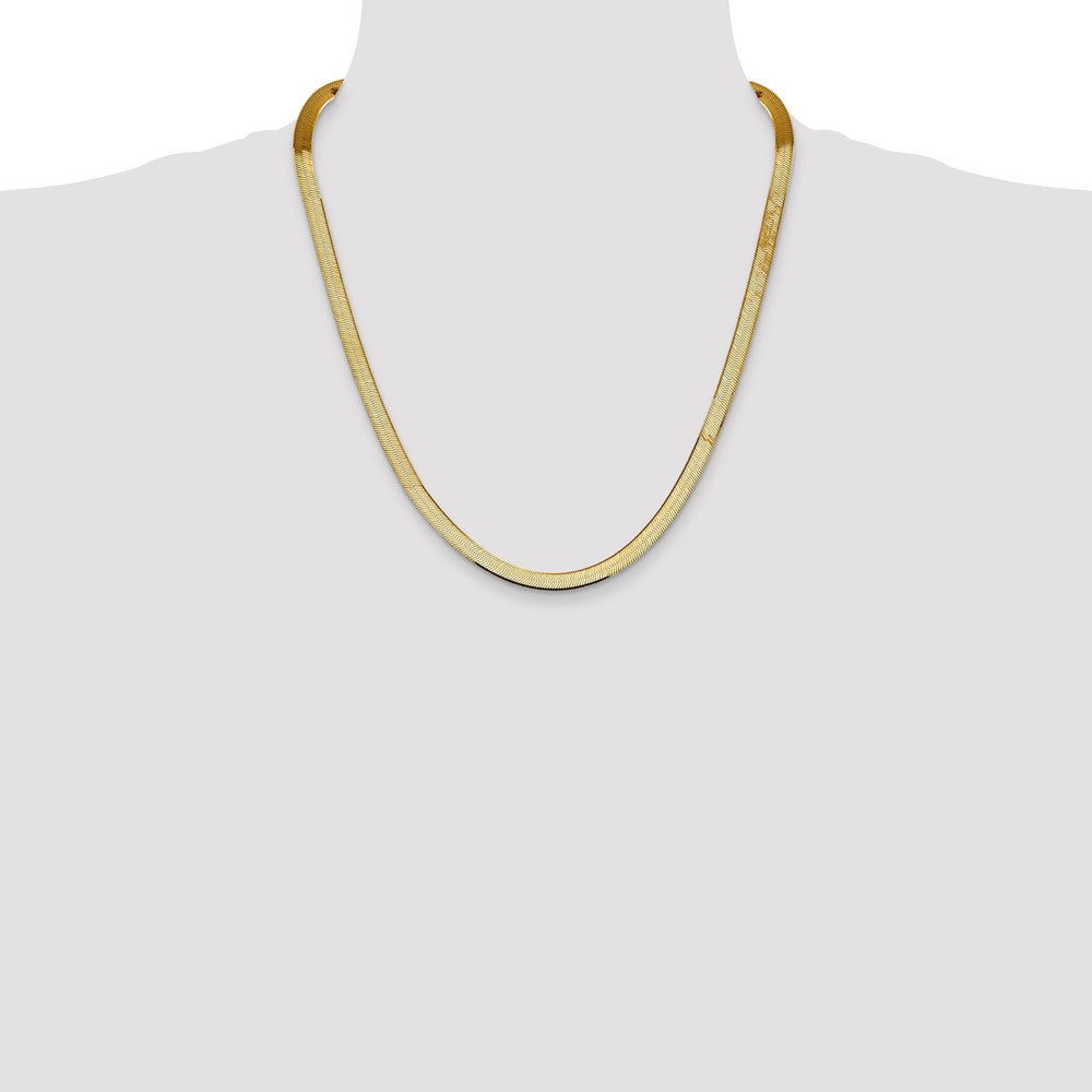14k 5.5mm Silky Herringbone Chain