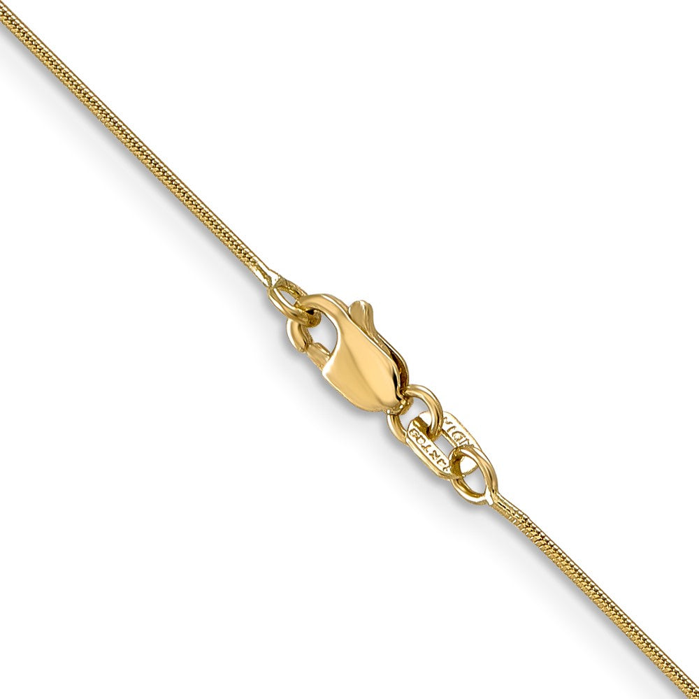 14K .8mm Round Snake with Lobster Clasp Chain