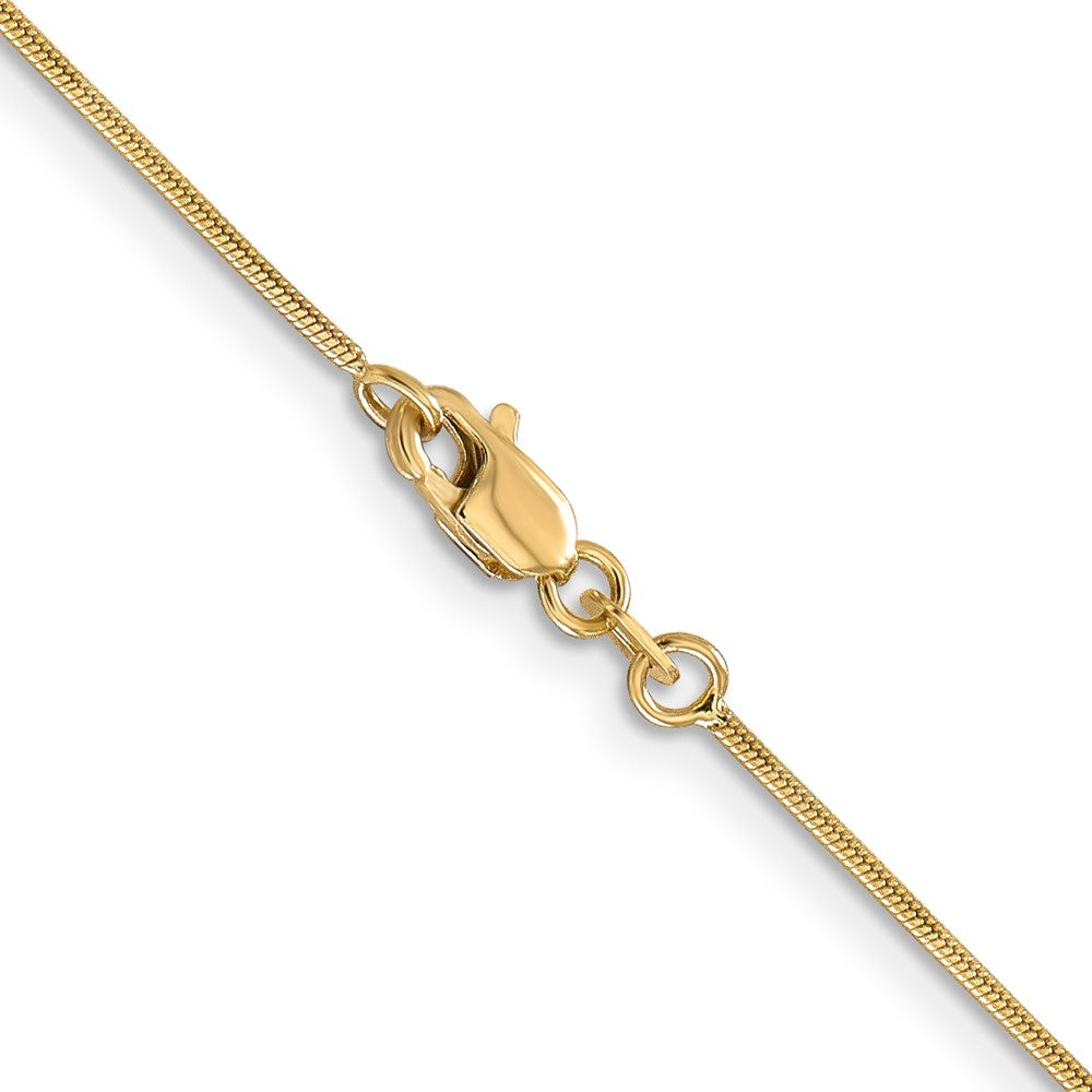 14K .9mm Round Snake with Lobster Clasp Chain