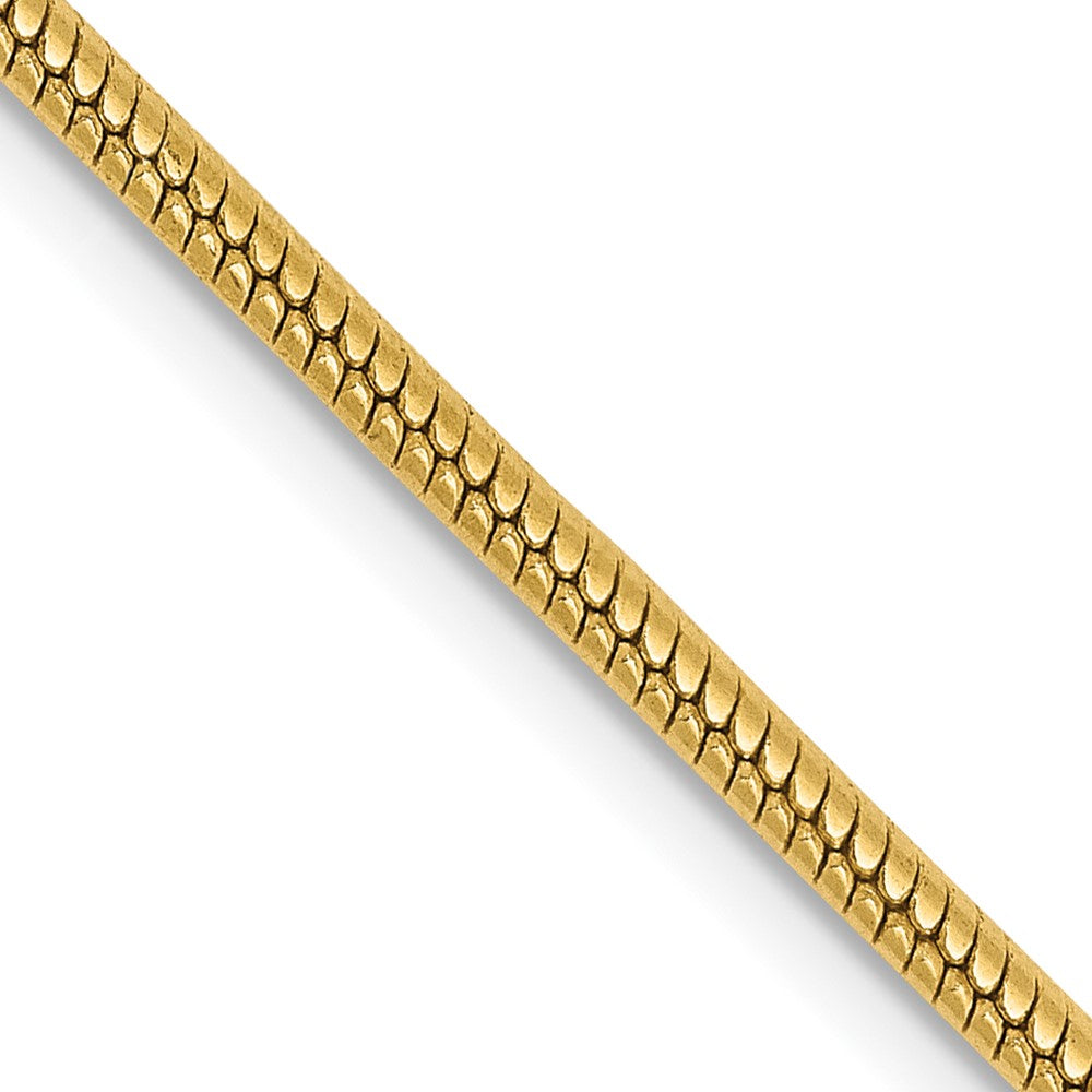 14K 1.85mm Round Snake Lobster Clasp Chain