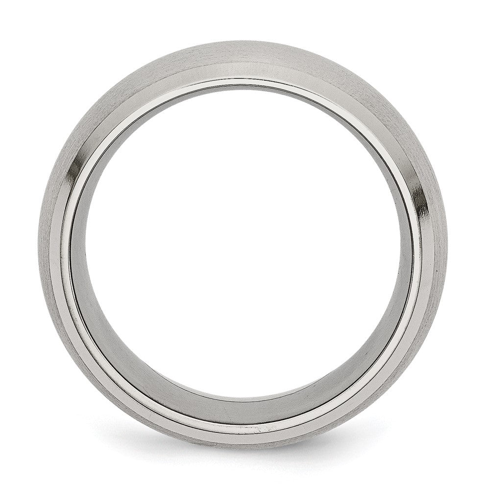 Chisel Stainless Steel Brushed and Polished 10mm Beveled Edge Band