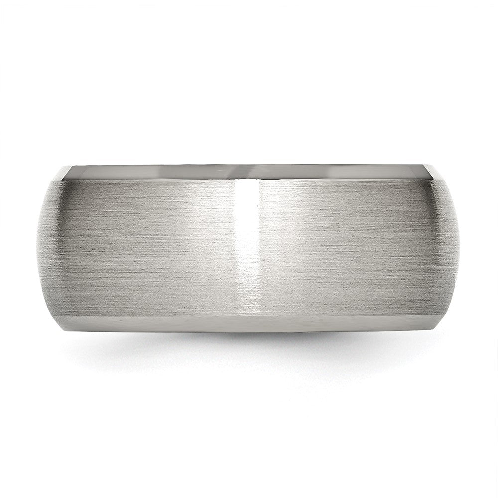 Chisel Stainless Steel Brushed and Polished 10mm Beveled Edge Band