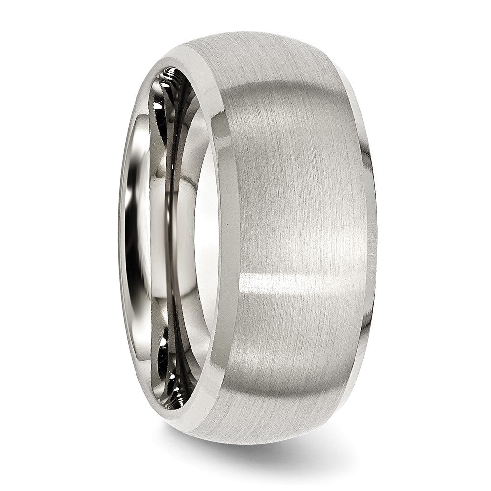 Chisel Stainless Steel Brushed and Polished 10mm Beveled Edge Band