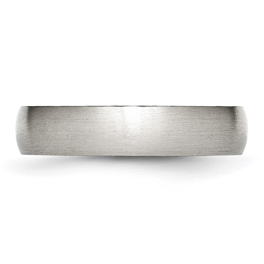 Chisel Stainless Steel Brushed 5mm Half Round Band